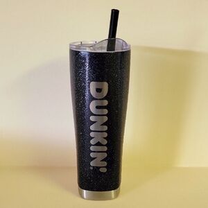 Dunkin' Donuts Black Glitter Tumbler